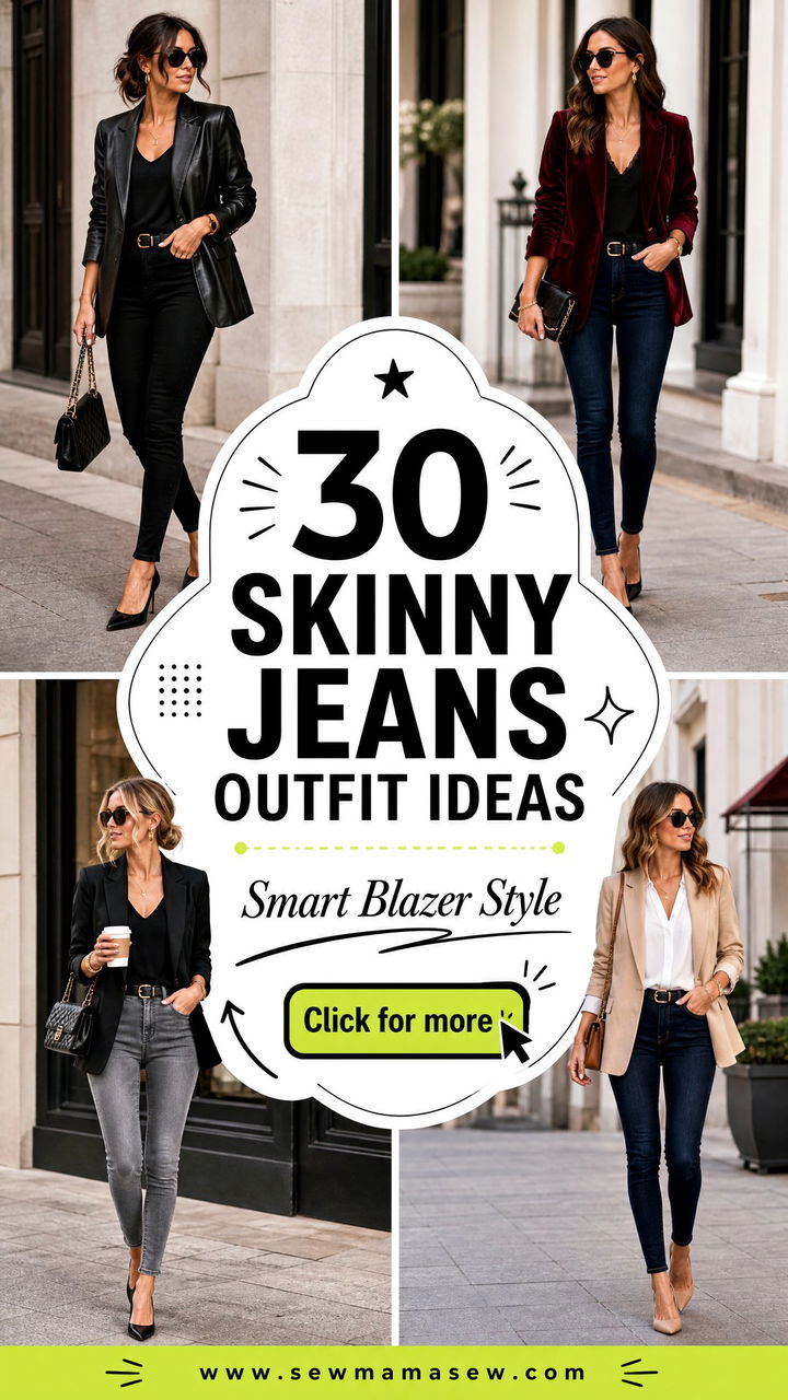 30 Skinny Jeans Outfit Ideas With A Blazer For Smart Style - 30 Skinny Jeans Outfit Ideas With A Blazer For Smart Style