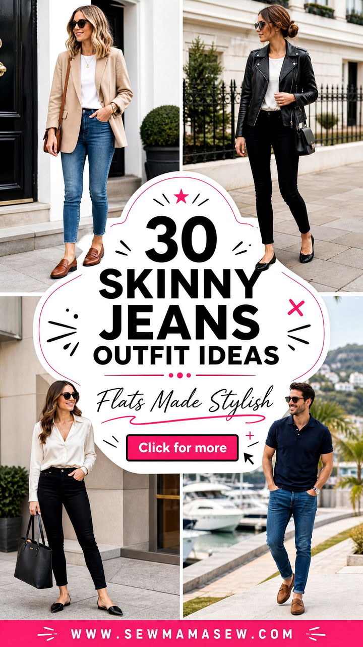 30 Skinny Jeans Outfit Ideas With Flats for Easy Style - 30 Skinny Jeans Outfit Ideas With Flats for Easy Style