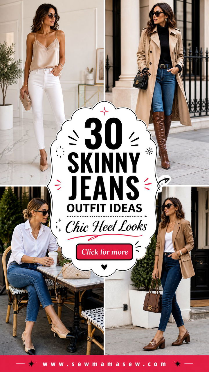 30 Skinny Jeans Outfit Ideas With Heels for Chic Looks - 30 Skinny Jeans Outfit Ideas With Heels for Chic Looks