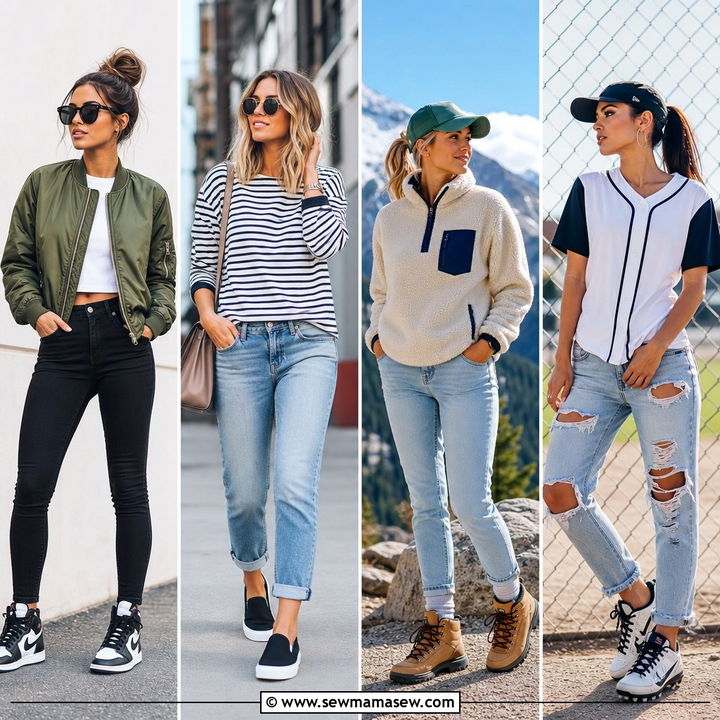 30 Sporty Chic Outfit Ideas With Jeans for Effortless Style