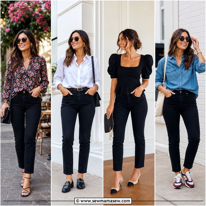 30 Spring Black Jeans Outfit Ideas for Chic Transitional Style