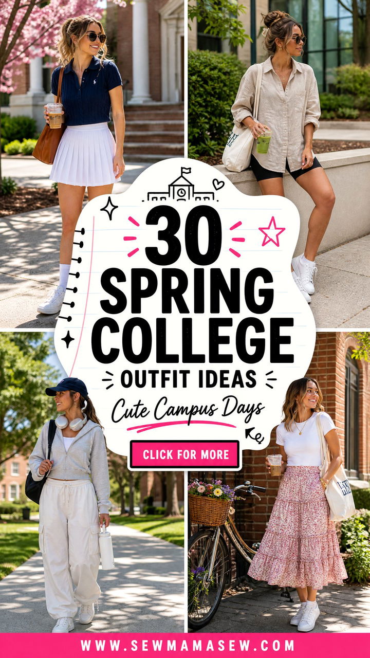 30 Spring College Outfit Ideas for Cute Campus Days - 30 Spring College Outfit Ideas for Cute Campus Days
