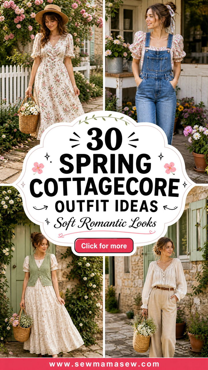 30 Spring Cottagecore Outfit Ideas for Soft Romantic Looks - 30 Spring Cottagecore Outfit Ideas for Soft Romantic Looks