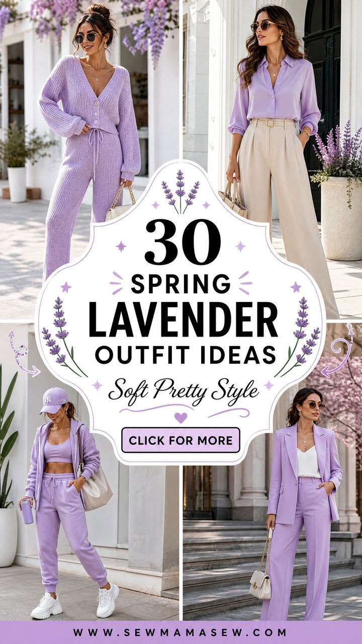 30 Spring Lavender Outfit Ideas for Soft Pretty Style - 30 Spring Lavender Outfit Ideas for Soft, Pretty Style