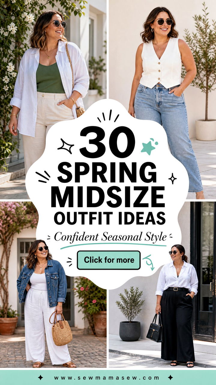 30 Spring Midsize Outfit Ideas for Confident Seasonal Style - 30 Spring Midsize Outfit Ideas for Confident Seasonal Style