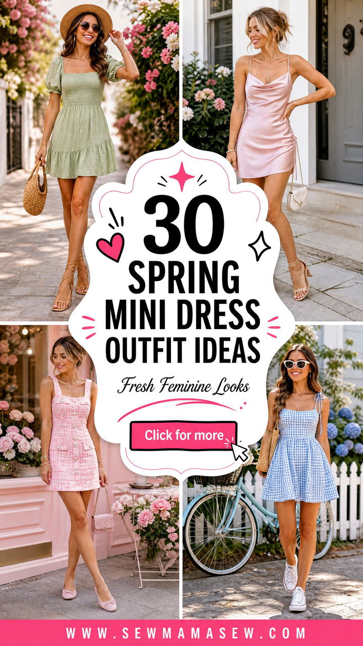 30 Spring Mini Dress Outfit Ideas for Fresh Feminine Looks - 30 Spring Mini Dress Outfit Ideas for Fresh Feminine Looks