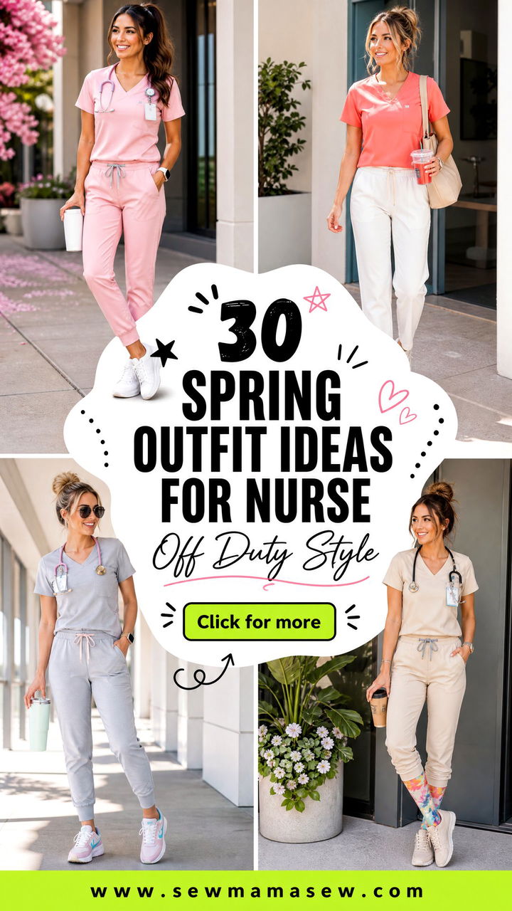 30 Spring Outfit Ideas for Nurse Off-Duty Style - 30 Spring Outfit Ideas for Nurse Off-Duty Style
