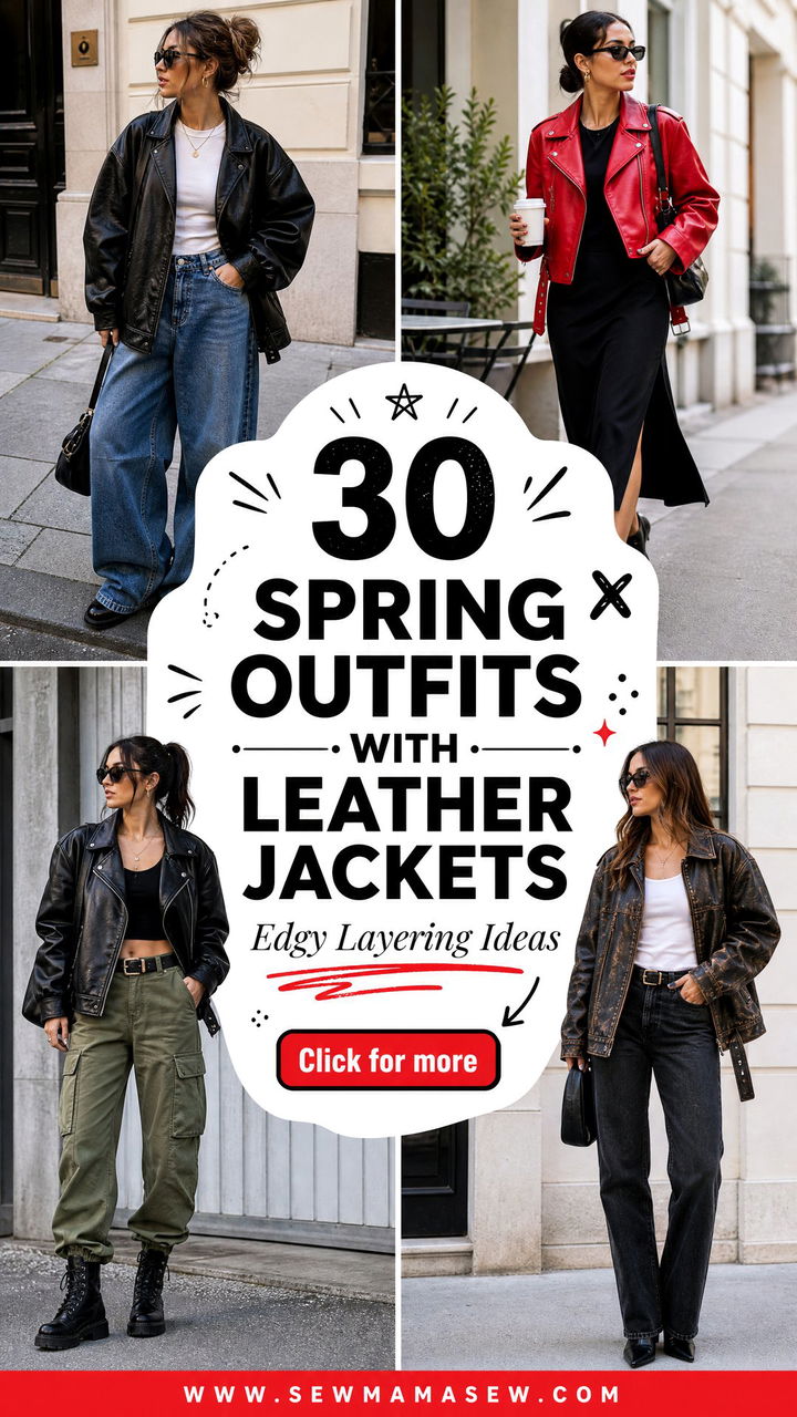 30 Spring Outfits With Leather Jackets Edgy Layering Ideas - 30 Spring Outfits With Leather Jackets: Edgy Layering Ideas