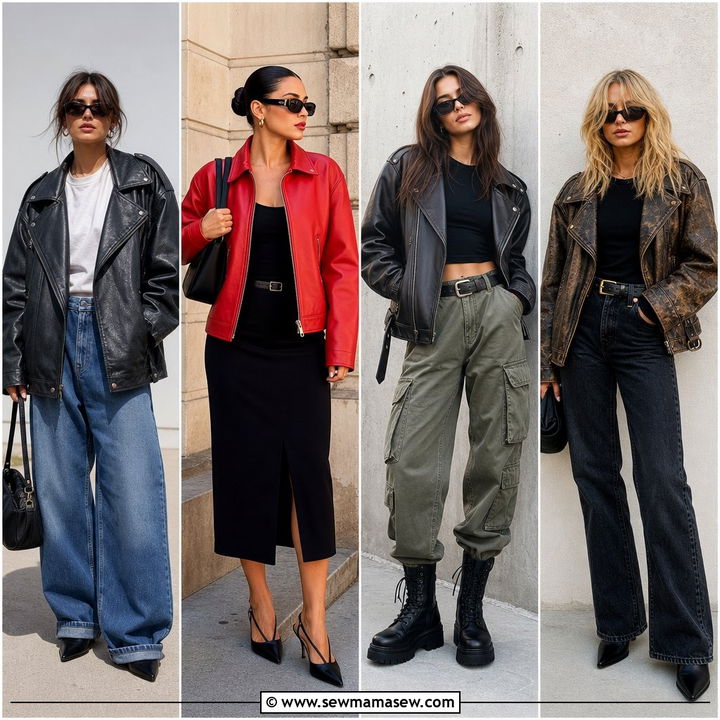 30 Spring Outfits With Leather Jackets Edgy Layering Ideas