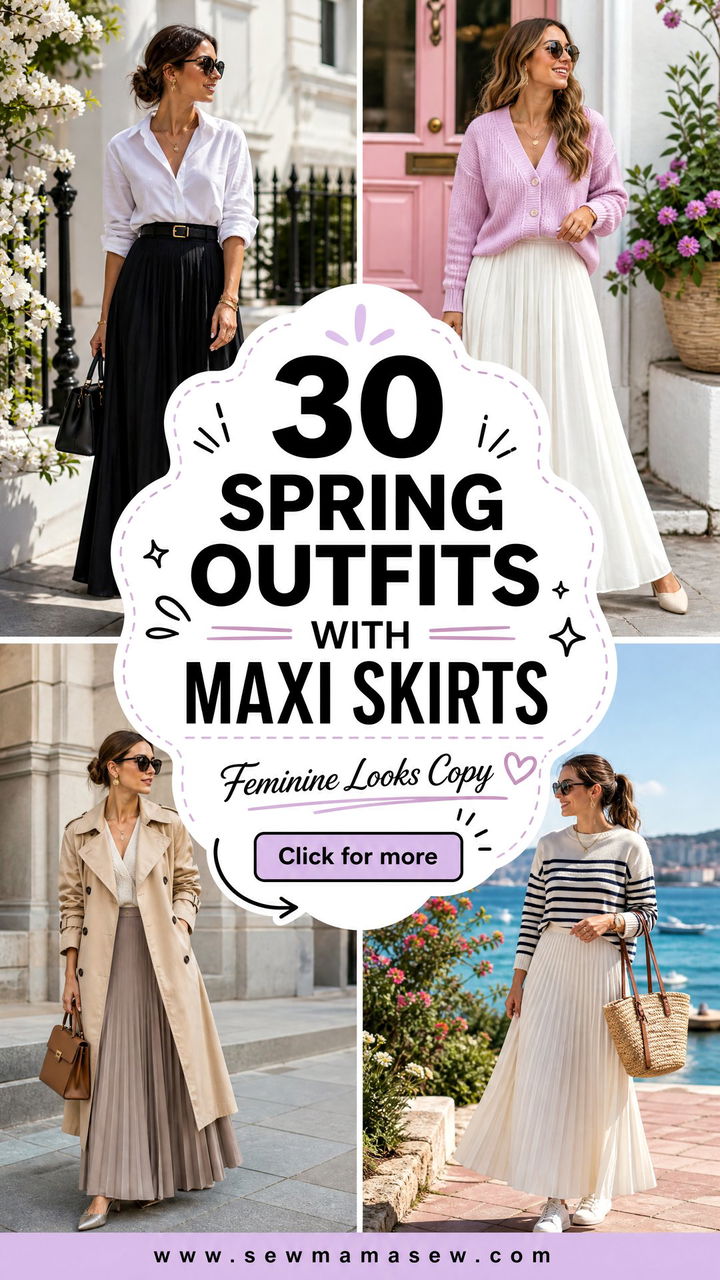 30 Spring Outfits With Maxi Skirts Feminine Looks to Copy - 30 Spring Outfits With Maxi Skirts: Feminine Looks to Copy