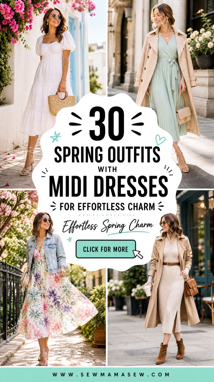 30 Spring Outfits With Midi Dresses For Effortless Charm - 30 Spring Outfits With Midi Dresses For Effortless Charm