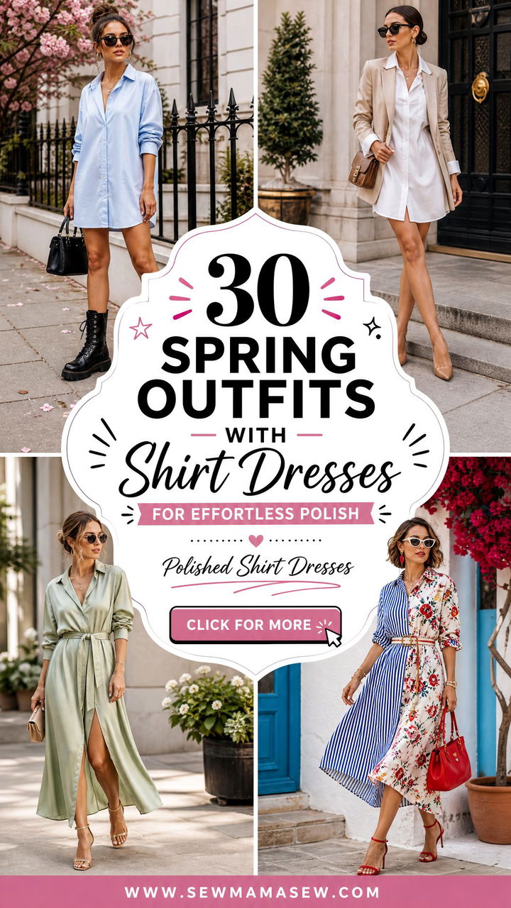 30 Spring Outfits With Shirt Dresses For Effortless Polish - 30 Spring Outfits With Shirt Dresses For Effortless Polish
