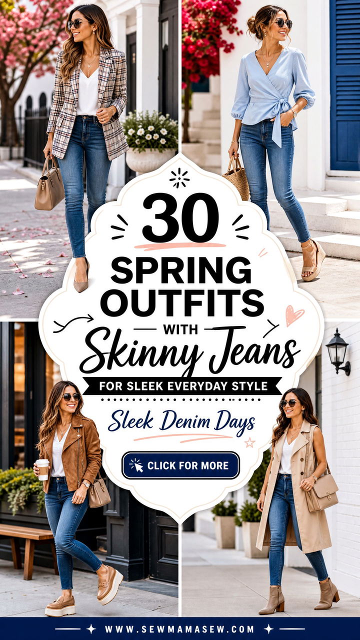 30 Spring Outfits With Skinny Jeans For Sleek Everyday Style - 30 Spring Outfits With Skinny Jeans For Sleek Everyday Style