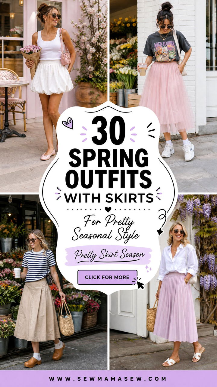 30 Spring Outfits With Skirts For Pretty Seasonal Style - 30 Spring Outfits With Skirts For Pretty Seasonal Style