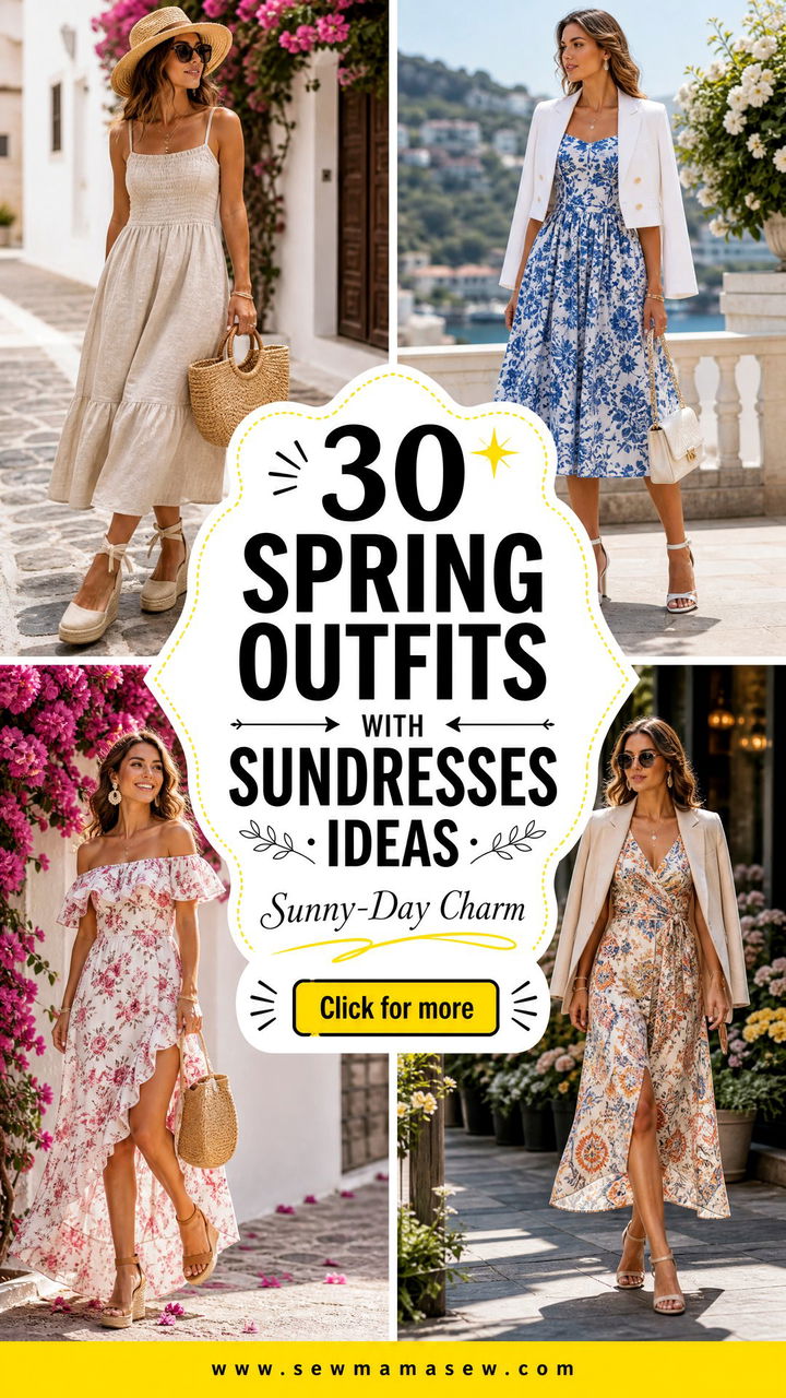 30 Spring Outfits With Sundresses for Sunny-Day Charm - 30 Spring Outfits With Sundresses for Sunny-Day Charm