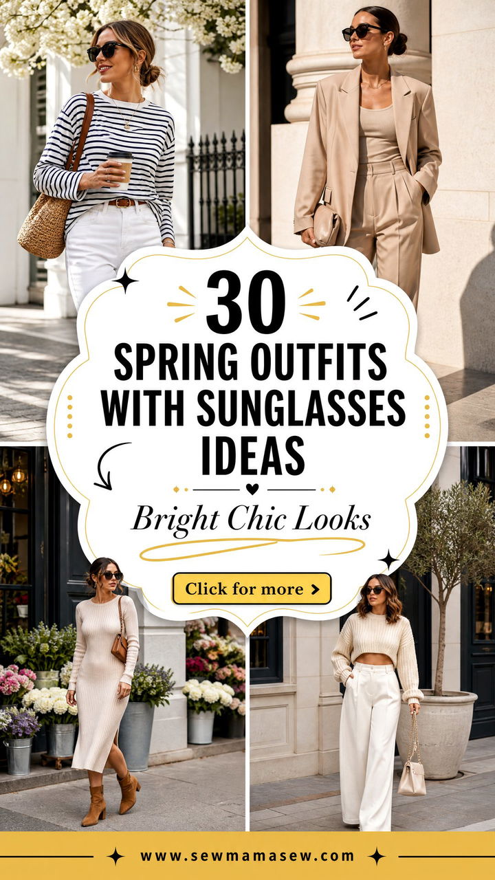 30 Spring Outfits With Sunglasses for Bright Chic Looks - 30 Spring Outfits With Sunglasses for Bright Chic Looks