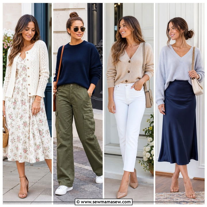 30 Spring Outfits With Sweaters for Soft Seasonal Style