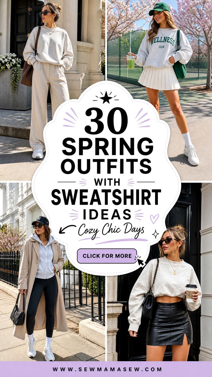 30 Spring Outfits With Sweatshirt for Cozy Chic Days - 30 Spring Outfits With Sweatshirt for Cozy Chic Days