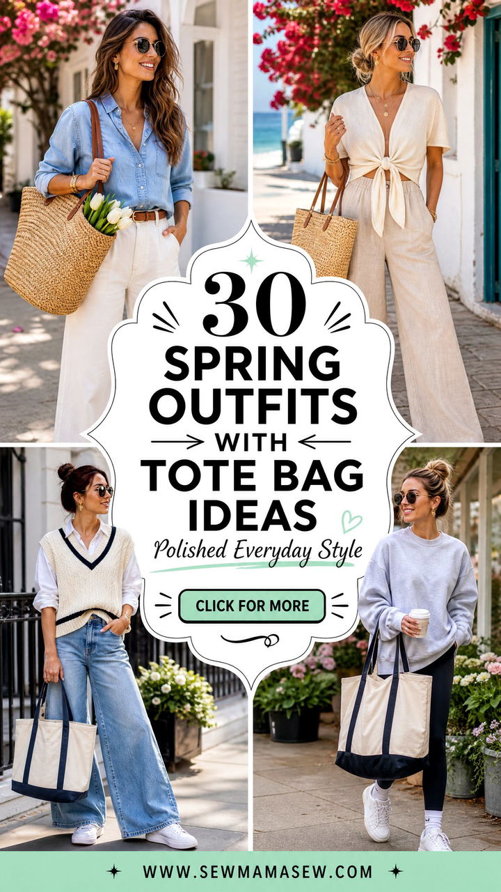 30 Spring Outfits With Tote Bag for Polished Everyday Style - 30 Spring Outfits With Tote Bag for Polished Everyday Style