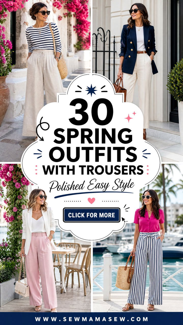 30 Spring Outfits With Trousers For Polished Easy Style - 30 Spring Outfits With Trousers For Polished Easy Style
