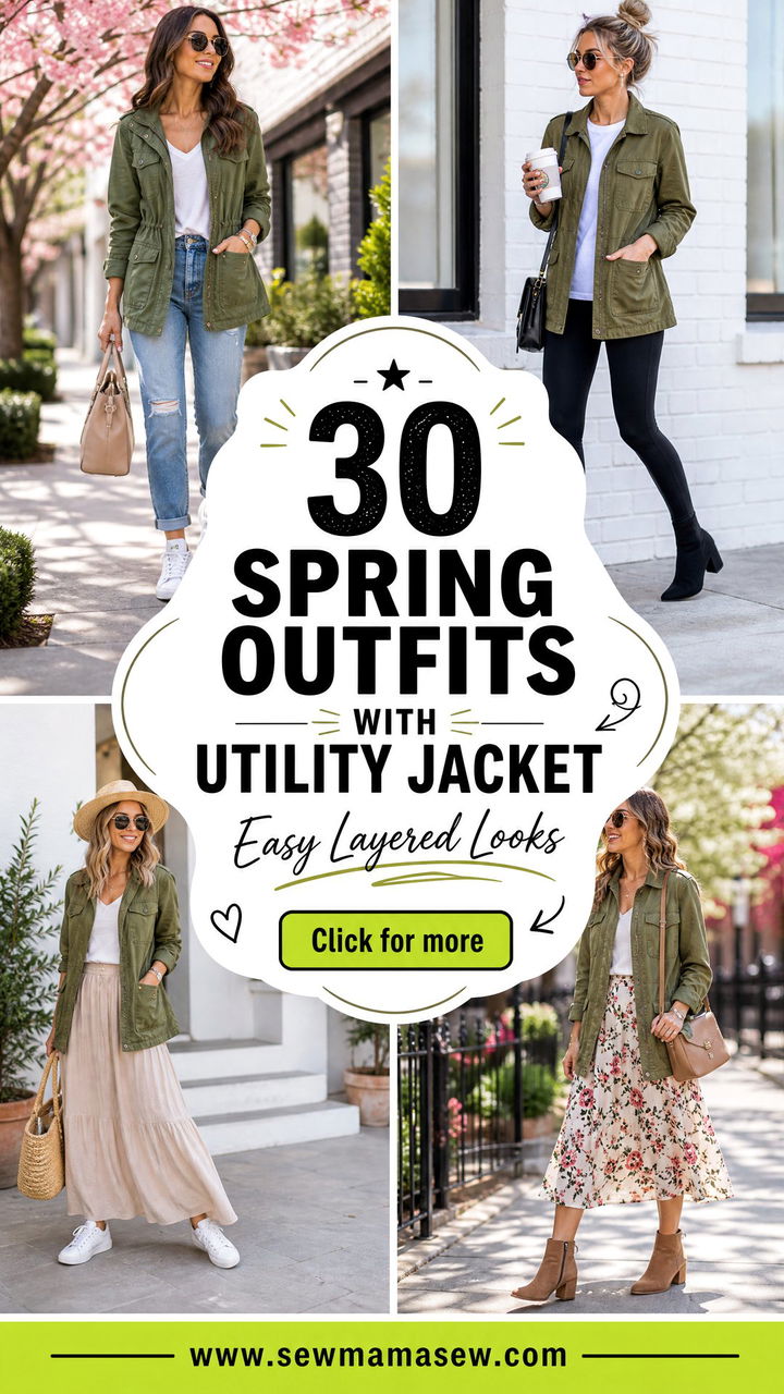 30 Spring Outfits With Utility Jacket For Easy Layering - 30 Spring Outfits With Utility Jacket For Easy Layering