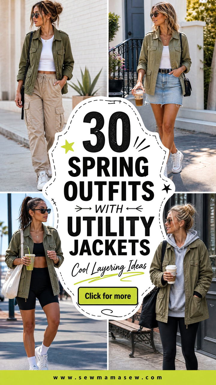 30 Spring Outfits With Utility Jackets for Cool Layering - 30 Spring Outfits With Utility Jackets for Cool Layering