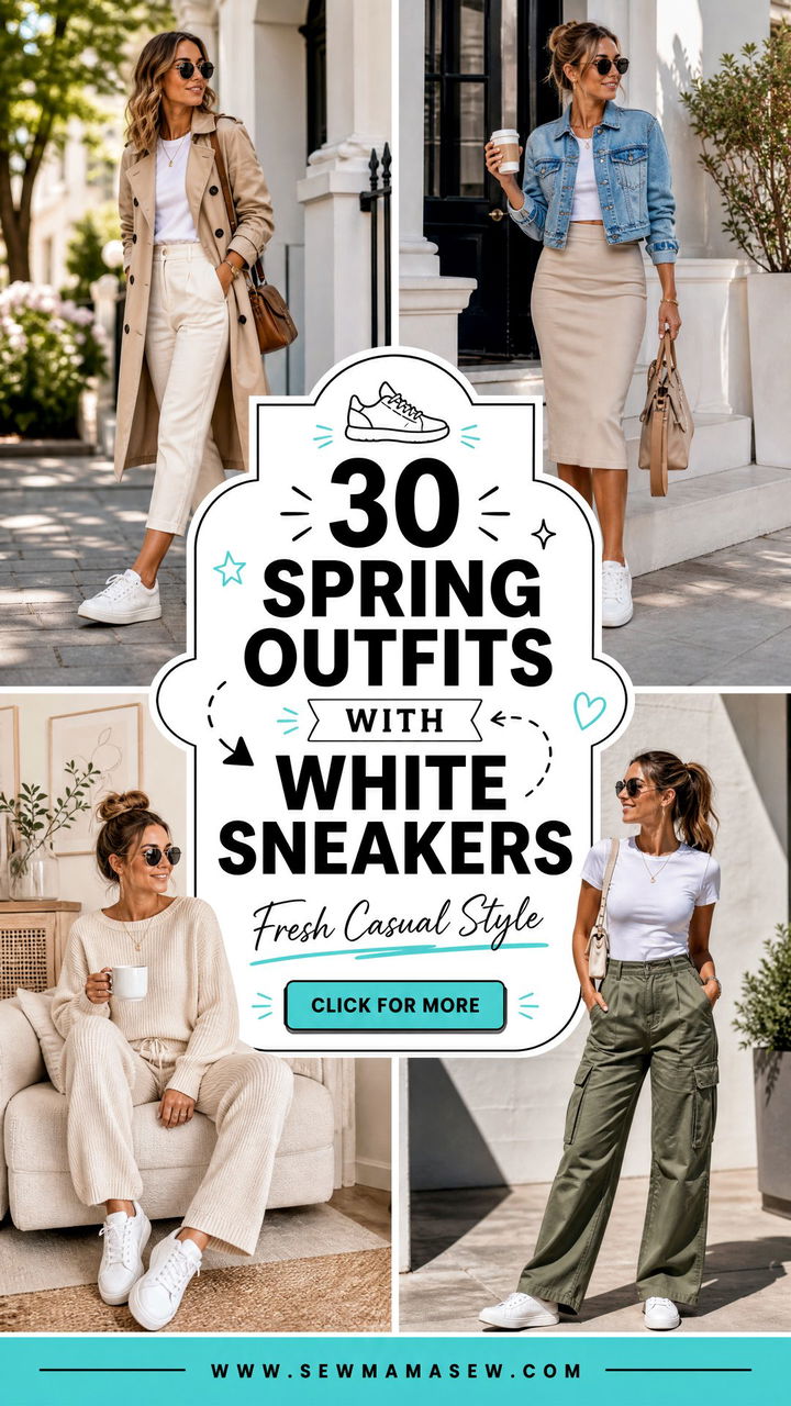 30 Spring Outfits With White Sneakers for Fresh Style - 30 Spring Outfits With White Sneakers for Fresh Style