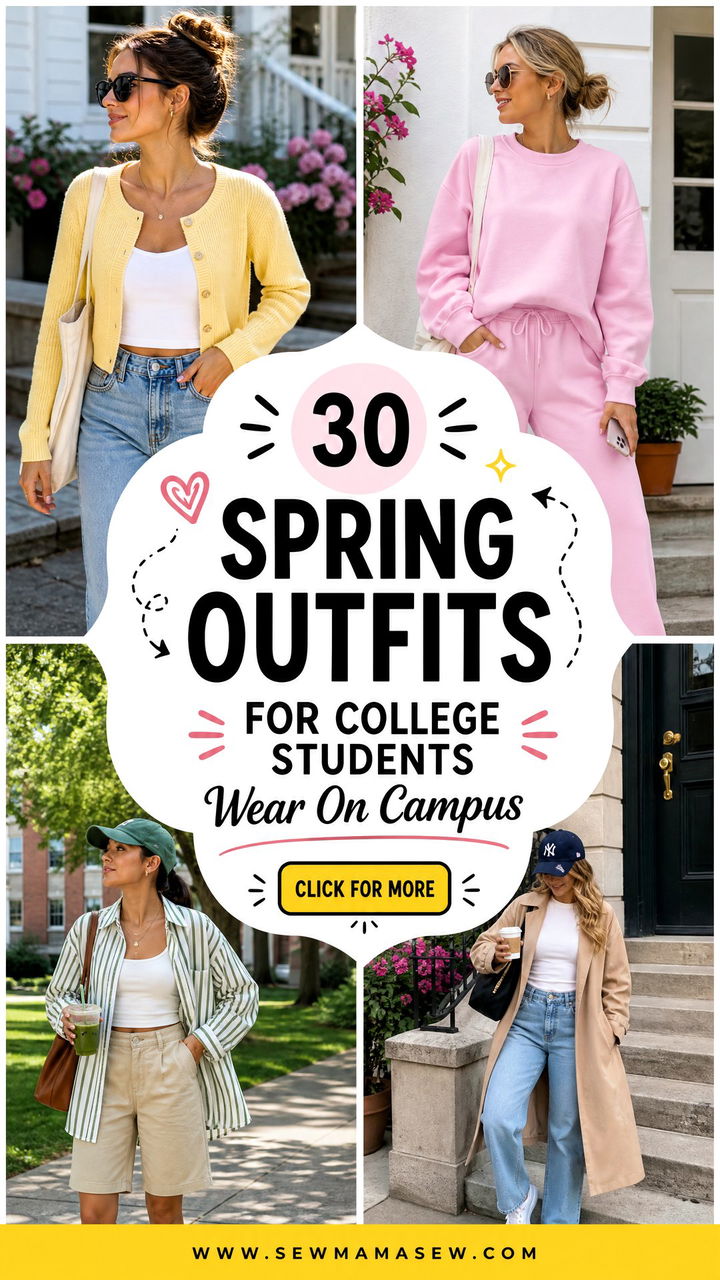 30 Spring Outfits for College Students to Wear on Campus - 30 Spring Outfits for College Students to Wear on Campus
