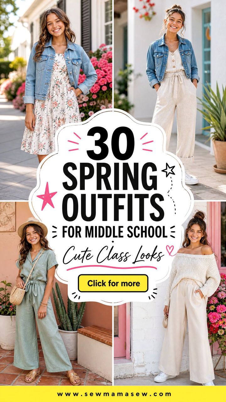 30 Spring Outfits for Middle School Cute Class Looks - 30 Spring Outfits for Middle School: Cute Class Looks