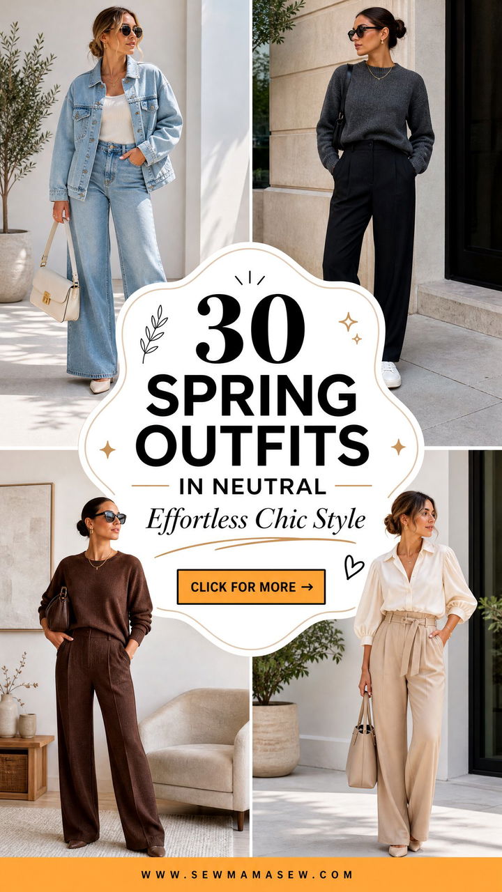 30 Spring Outfits in Neutral for Effortless Chic Style - 30 Spring Outfits in Neutral for Effortless Chic Style
