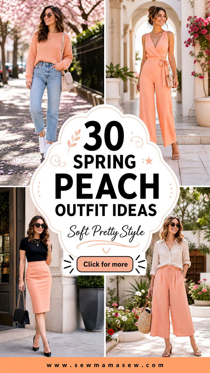 30 Spring Peach Outfit Ideas for Soft Pretty Style - 30 Spring Peach Outfit Ideas for Soft, Pretty Style