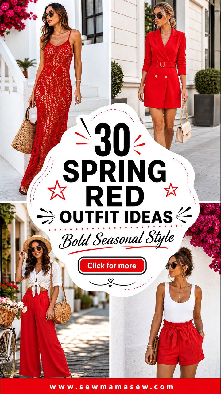 30 Spring Red Outfit Ideas for Bold Seasonal Style - 30 Spring Red Outfit Ideas for Bold Seasonal Style