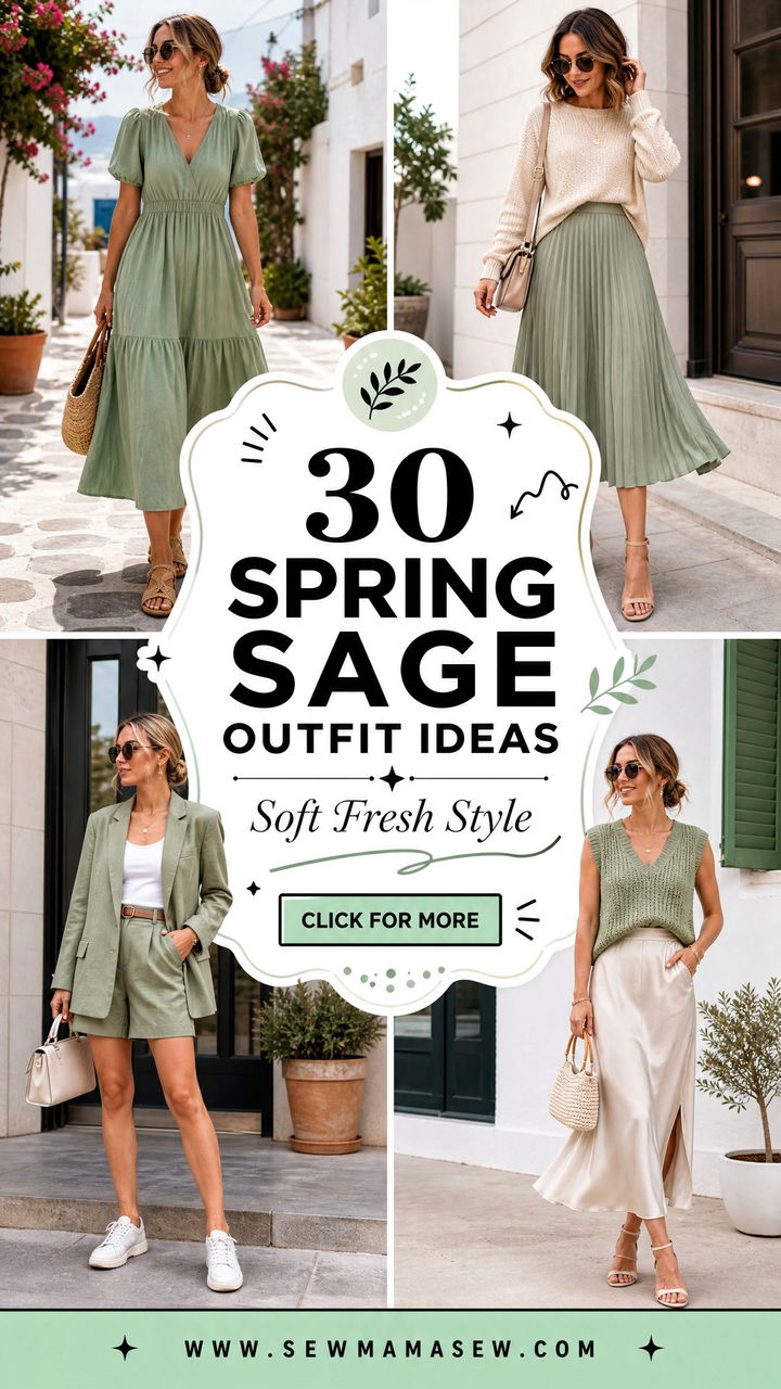 30 Spring Sage Outfit Ideas for Soft Fresh Style - 30 Spring Sage Outfit Ideas for Soft Fresh Style
