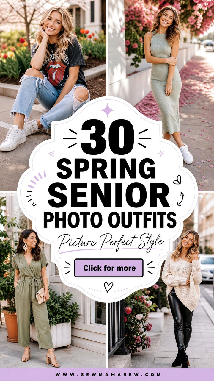 30 Spring Senior Photo Outfits for Picture-Perfect Style - 30 Spring Senior Photo Outfits for Picture-Perfect Style