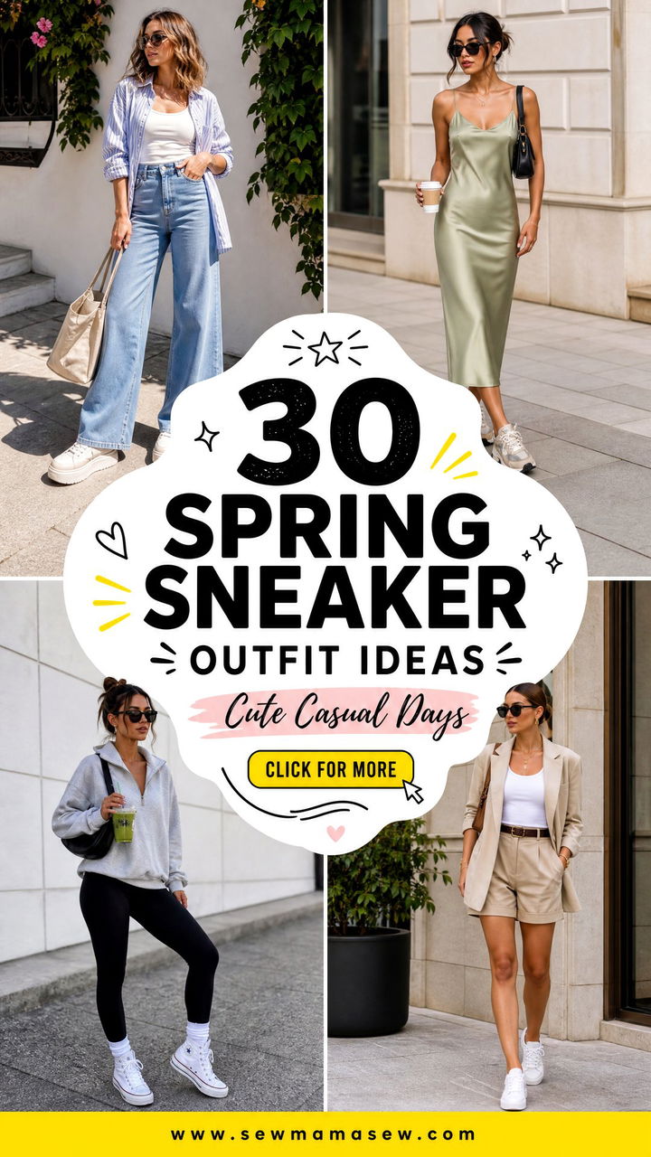 30 Spring Sneaker Outfit Ideas for Cute Casual Days - 30 Spring Sneaker Outfit Ideas for Cute Casual Days