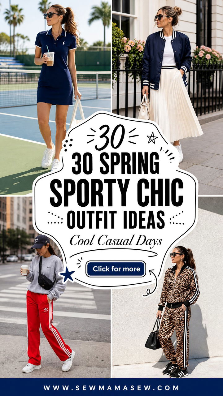 30 Spring Sporty Chic Outfit Ideas for Cool Casual Days - 30 Spring Sporty Chic Outfit Ideas for Cool Casual Days