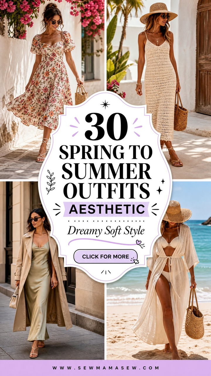 30 Spring To Summer Outfits Aesthetic for Dreamy Style - 30 Spring To Summer Outfits Aesthetic for Dreamy Style
