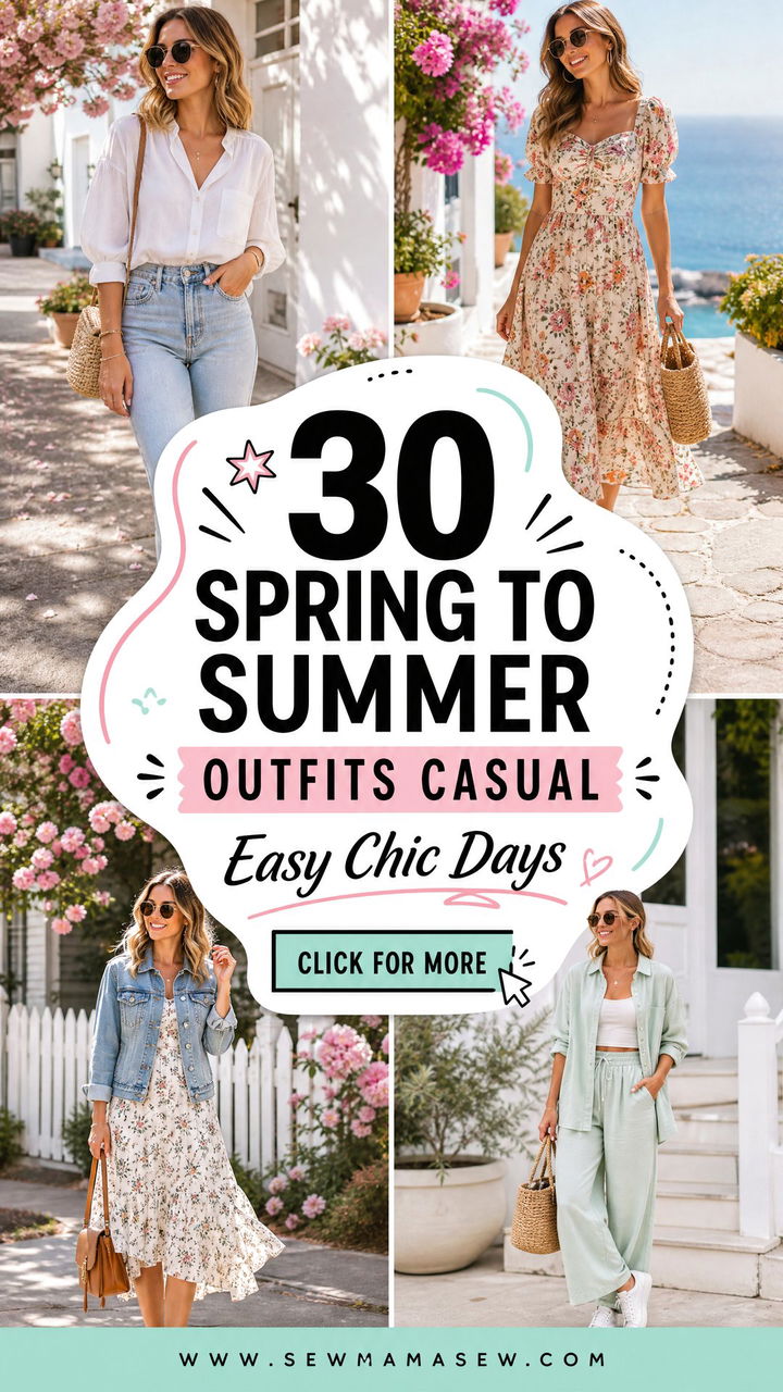 30 Spring To Summer Outfits Casual for Easy Chic Days - 30 Spring To Summer Outfits Casual for Easy Chic Days