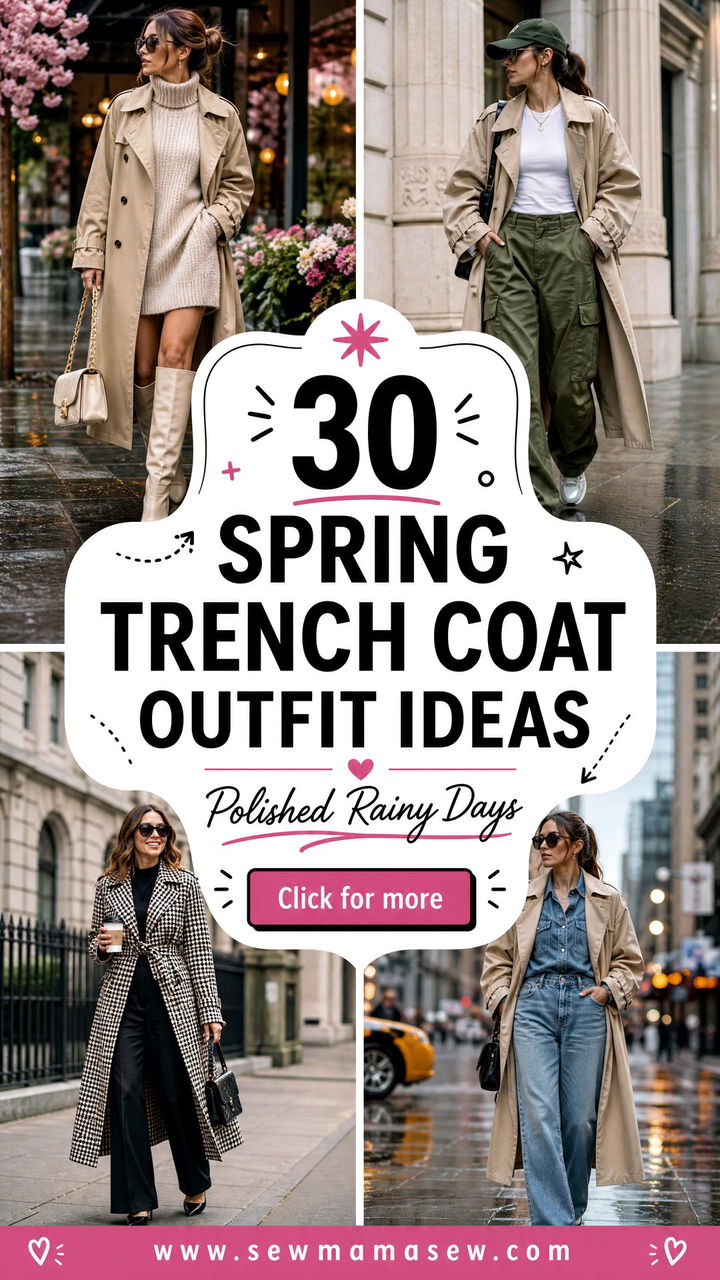 30 Spring Trench Coat Outfit Ideas for Polished Rainy Days - 30 Spring Trench Coat Outfit Ideas for Polished Rainy Days