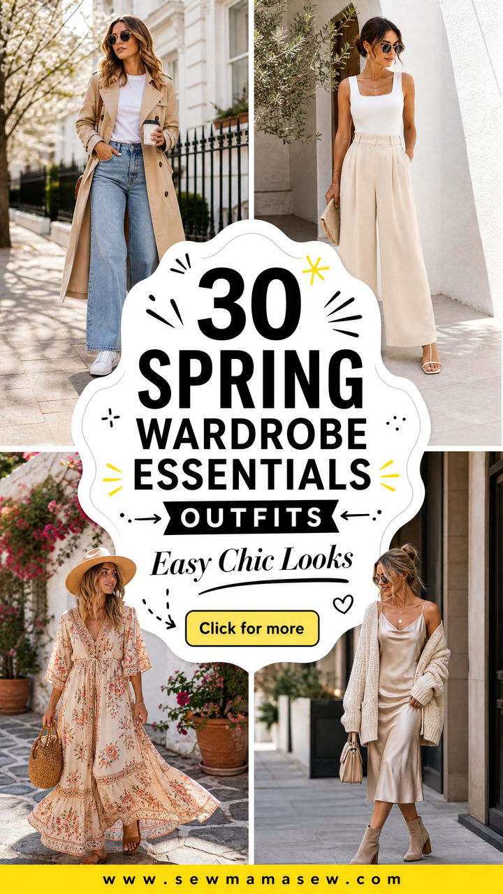 30 Spring Wardrobe Essentials Outfits for Easy Chic Looks - 30 Spring Wardrobe Essentials Outfits for Easy Chic Looks