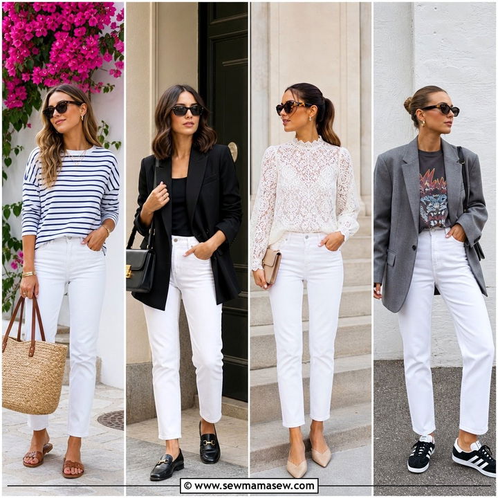 30 Spring White Jeans Outfit Ideas for Crisp Seasonal Style