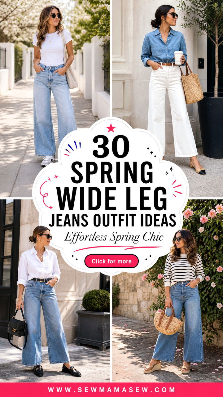 30 Spring Wide Leg Jeans Outfit Ideas for Effortless Chic - 30 Spring Wide Leg Jeans Outfit Ideas for Effortless Chic