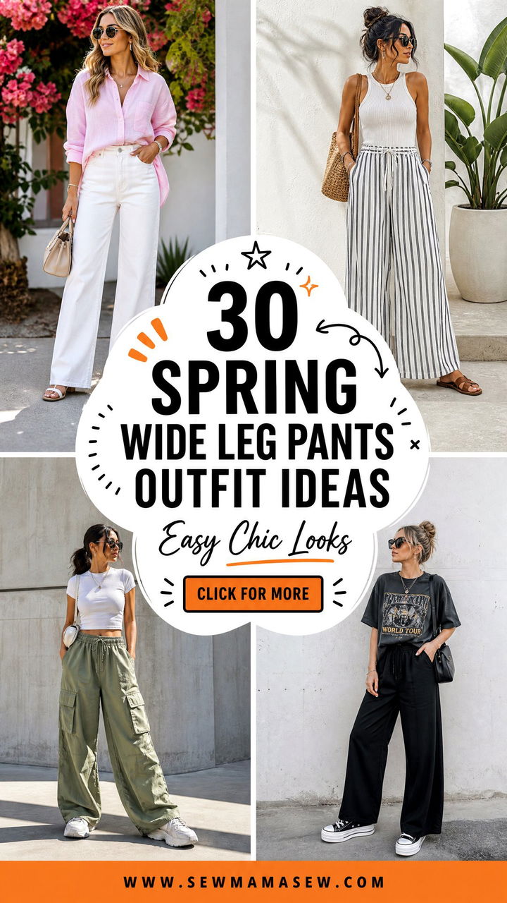 30 Spring Wide Leg Pants Outfit Ideas for Easy Chic Looks - 30 Spring Wide Leg Pants Outfit Ideas for Easy Chic Looks
