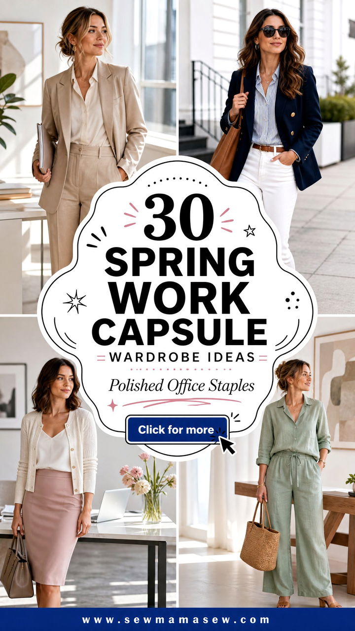 30 Spring Work Capsule Wardrobe Ideas for Polished Style - 30 Spring Work Capsule Wardrobe Ideas for Polished Style