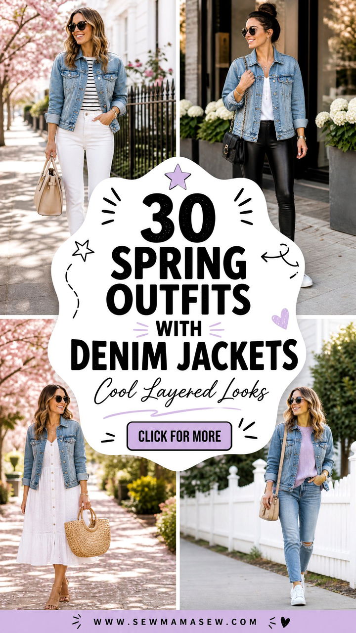 30 Spring outfits with denim jackets Cool Layered Looks - 30 Spring outfits with denim jackets: Cool Layered Looks