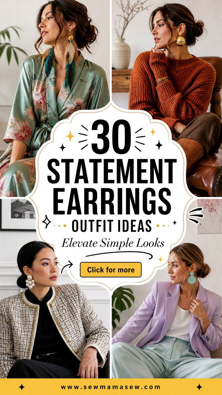 30 Statement Earrings Outfit Ideas to Elevate Simple Looks - 30 Statement Earrings Outfit Ideas to Elevate Simple Looks