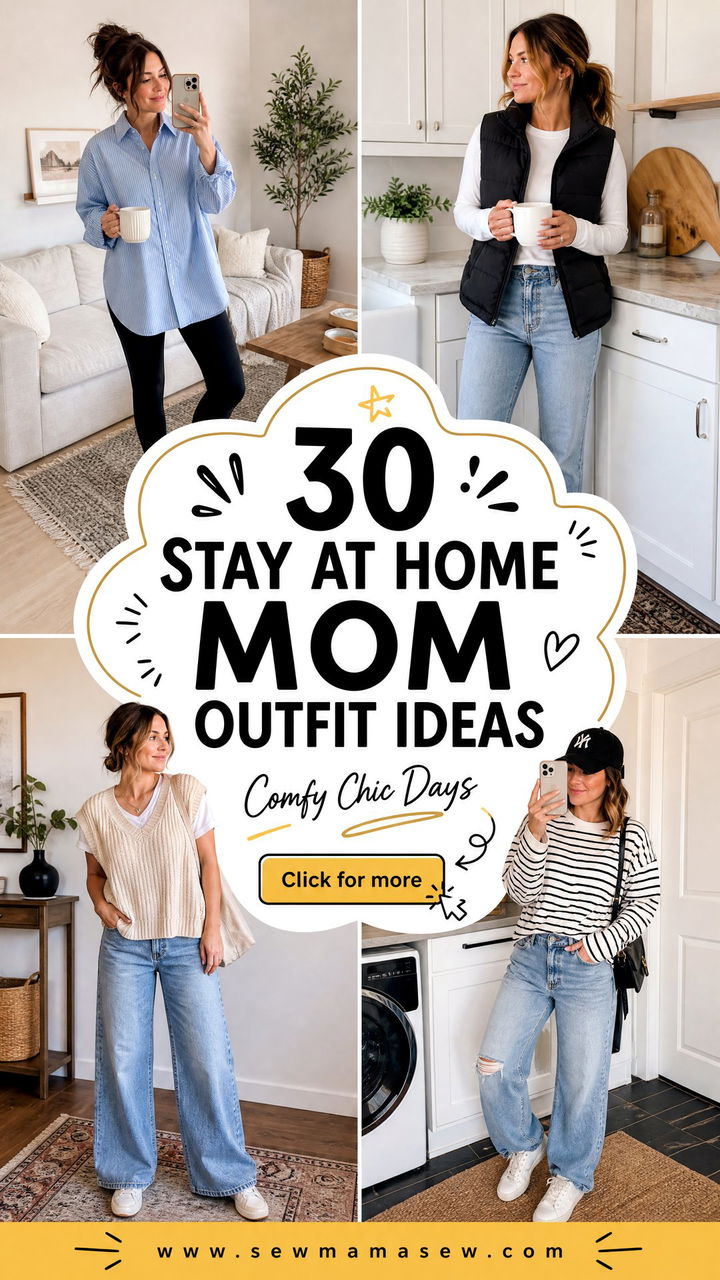 30 Stay At Home Mom Outfit Ideas For Comfy-Chic Days - 30 Stay At Home Mom Outfit Ideas For Comfy-Chic Days