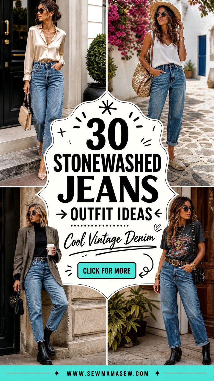 30 Stonewashed Jeans Outfit Ideas For Cool Vintage Style - 30 Stonewashed Jeans Outfit Ideas For Cool Vintage Style
