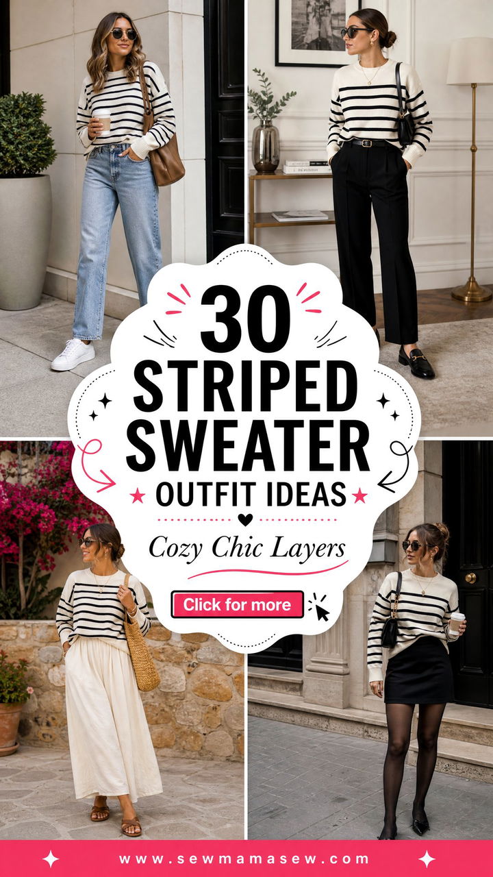 30 Striped Sweater Outfit Ideas For Cozy-Chic Style - 30 Striped Sweater Outfit Ideas For Cozy-Chic Style