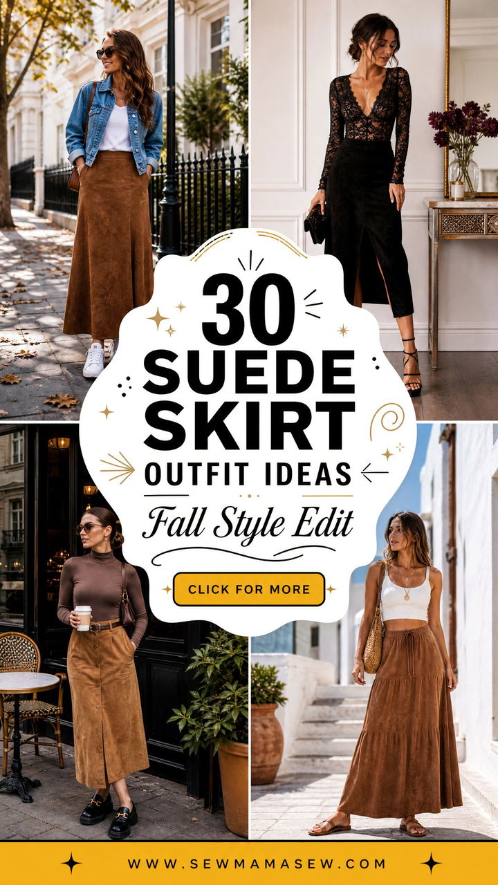 30 Suede Skirt Outfit Ideas For Effortless Fall Style - 30 Suede Skirt Outfit Ideas For Effortless Fall Style